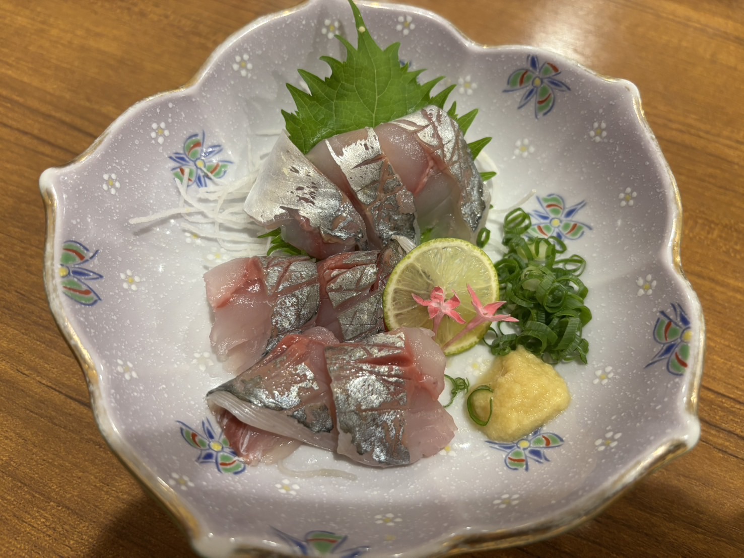 鯵のお刺身
