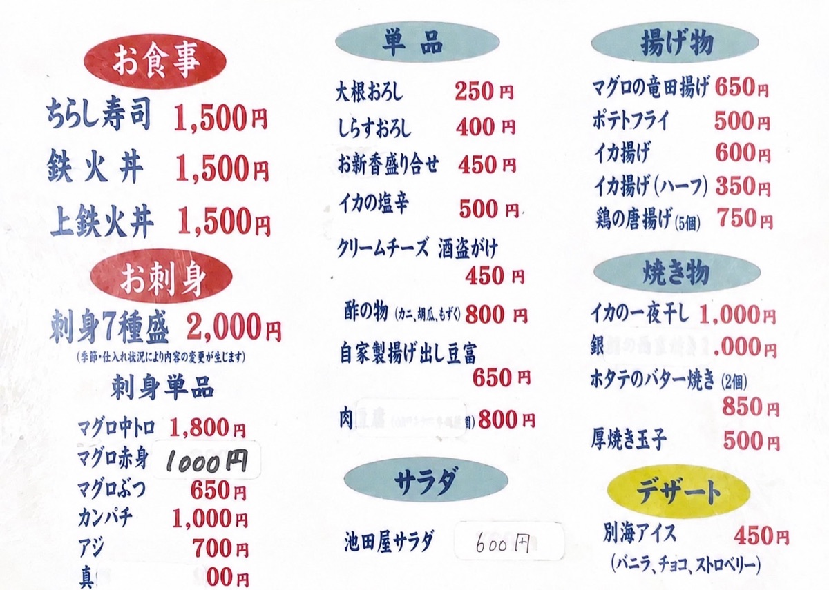 メニュー